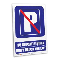indicator nu blocati iesirea don't block the exit
