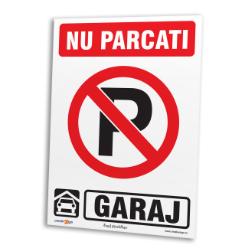 indicator nu parcati garaj