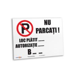 indicator personalizat nu parcati