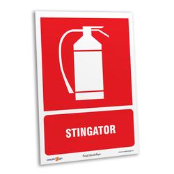 Indicator prezenta stingator conform ISO 7010